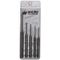 Wilde Tool PP 5.NP-VP, Wilde Tools- 5-Piece Pin Punch Set Manufactured & Assembled in Hiawatha, Kansas U.S.A.5-Piece SetIndividually Heat-TreatedFinish : Polished, Each